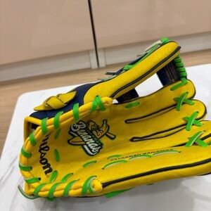 Wilson Savannah Bananas Baseball Glove with Green Lacing
